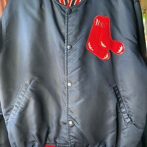 STARTER Vintage 80s Boston Red Sox snaps Satin Jacket snaps MLB - Large